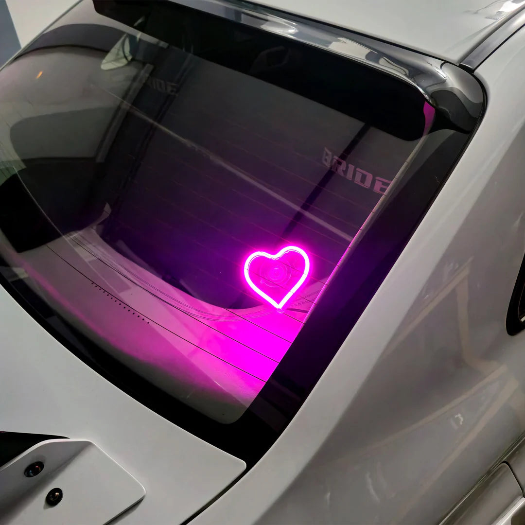 GlowDyno™ Neon Heart Window Light
